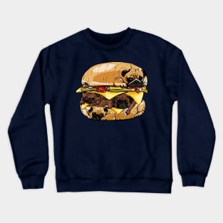 Pugs Burger Crewneck Sweatshirt